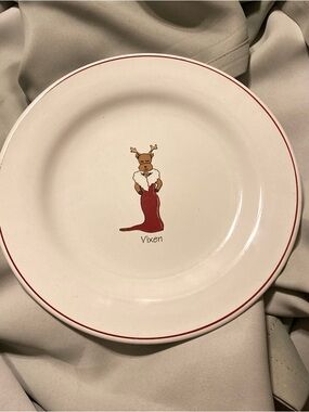 Santa's Reindeer “Vixen” 8 Inch Plate Rainbow Mountain LTD